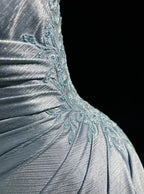 Beautiful Spaghetti Strap Mermaid Glitter Satin Long Prom Backless Applique Evening Gown Simple Wedding Dress