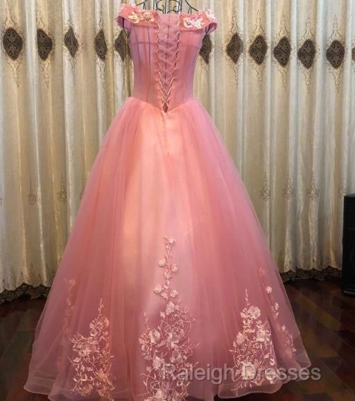 Beautiful Sweetheart Pink Tulle Party Dress, Pink Formal Dresses Secondary image