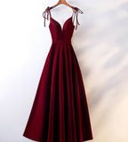Beautiful Velvet Prom Dresses Straps Long Prom Dresses