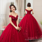 Beautiful Wine Red Sweetheart Long Party Dresses Prom Dress, Dark Red Sweet 16 Gown