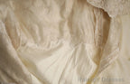 Beige Square Neck Chiffon Lace Empire Dresses Prom Dresses Long Beaded Wedding Dresses