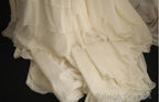 Beige Square Neck Chiffon Lace Empire Dresses Prom Dresses Long Beaded Wedding Dresses