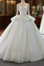 Best Discount And High Quality Ivory White Ball Gown Tulle Appliques Sweetheart Wedding Dress
