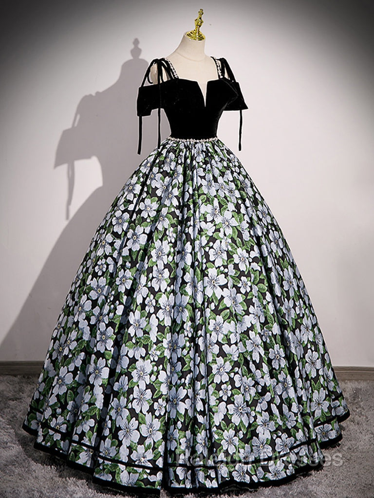 Black A-Line Satin Long Prom Dress, Black Long Evening Dress Secondary image