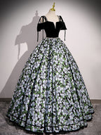 Black A-Line Satin Long Prom Dress, Black Long Evening Dress