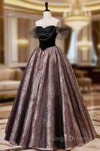 Black A-Line Satin Tulle Long Prom Dresses, Black Formal Black Evening Dress