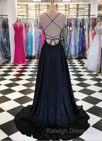 Black And Royal Blue Prom Dress,  Evening Gown, Graduation School Party Dress, Winter Formal Dress