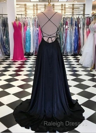 Black And Royal Blue Prom Dress,  Evening Gown, Graduation School Party Dress, Winter Formal Dress