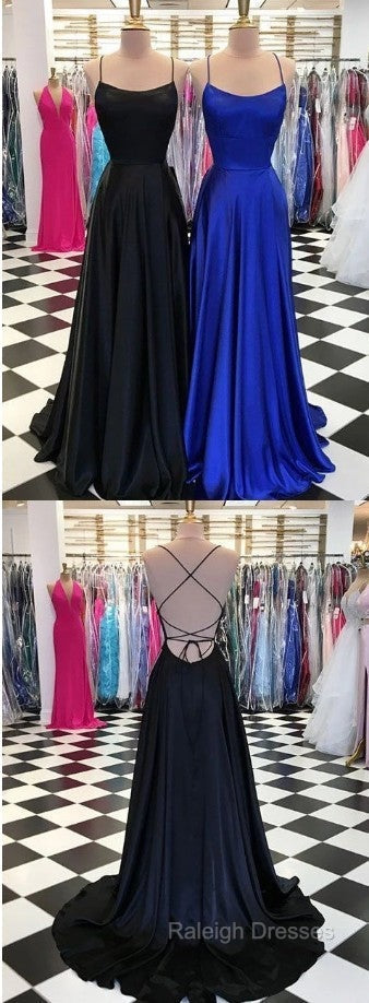Black And Royal Blue Prom Dress,  Evening Gown, Graduation School Party Dress, Winter Formal Dress