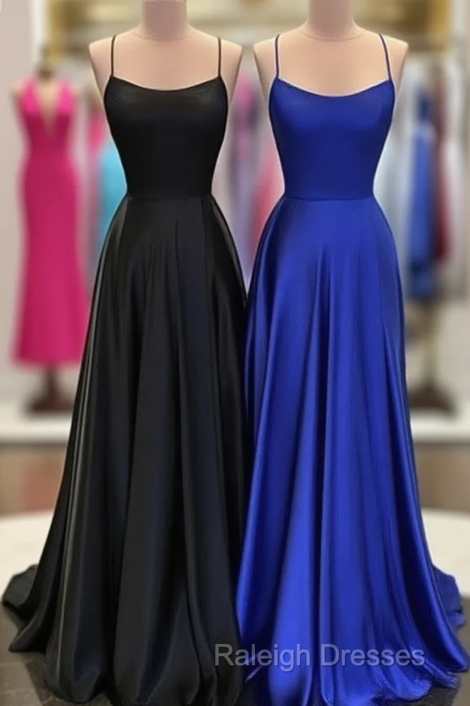 Black And Royal Blue Prom Dress,  Evening Gown, Graduation School Party Dress, Winter Formal Dress Main image