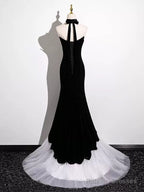 Black And White Mermaid Long Prom Dresseses Black And White Prom Dresses