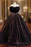 Black Ball Gown Off the Shoulder Prom Dress
