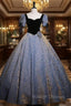 Black Ball Gown Short Sleeve Quinceanera Dress