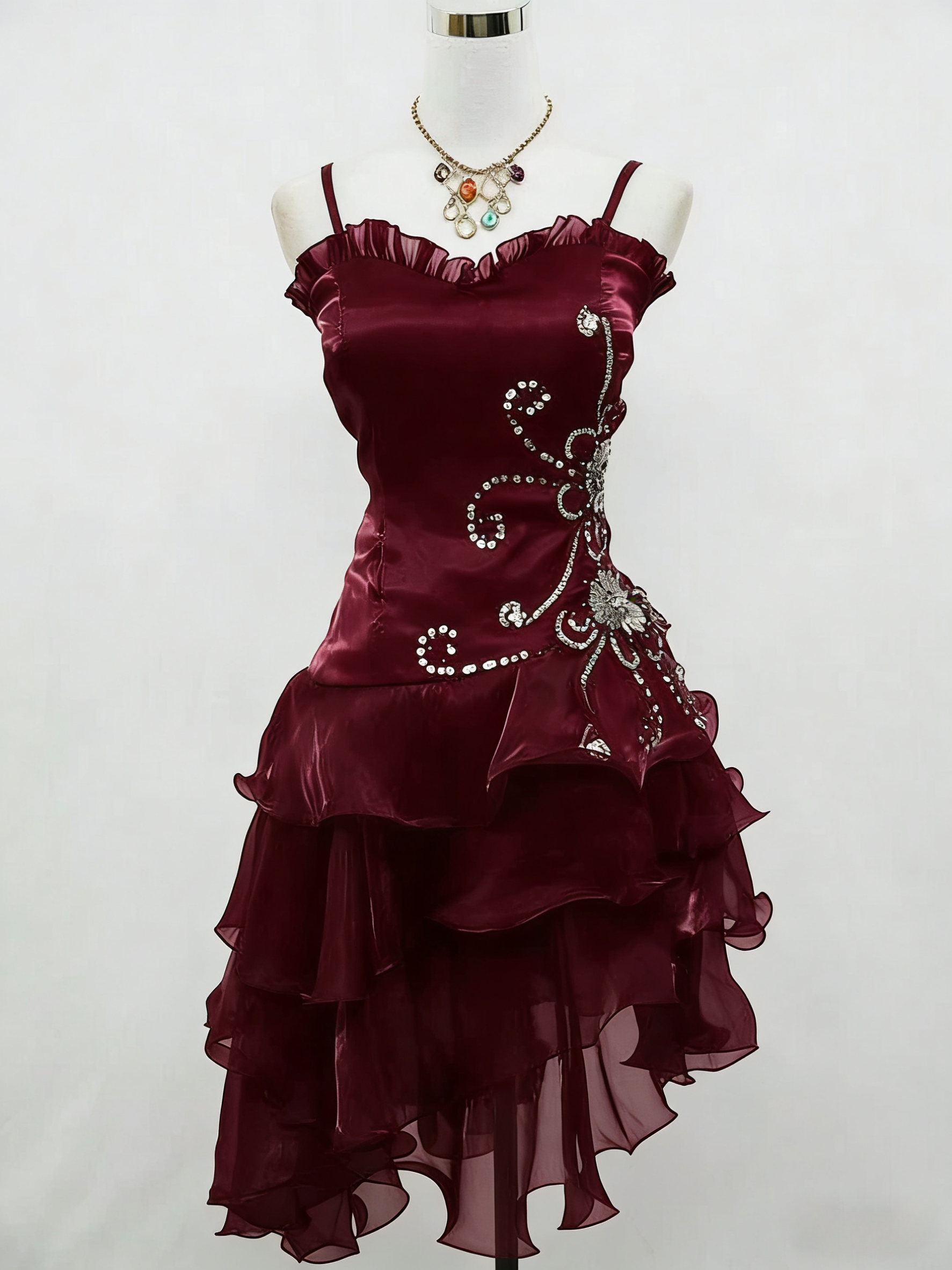 Black Chiffon Beaded Mini Satin Short Prom Dresses Homecoming Dresses