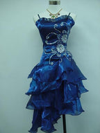 Black Chiffon Beaded Mini Satin Short Prom Dresses Homecoming Dresses