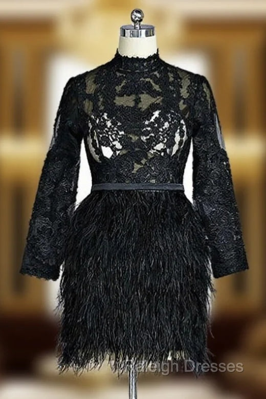 Black Prom Celebrity Dress Sheath Long Sleeves