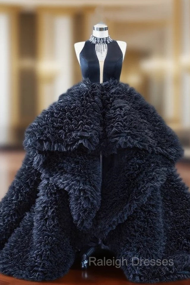 Black  High Neck Crystal Prom Dress Main image