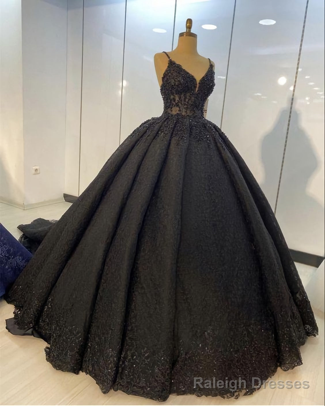Black Lace Ball Gown Dresses, For Wedding Prom Evening Gown Main image