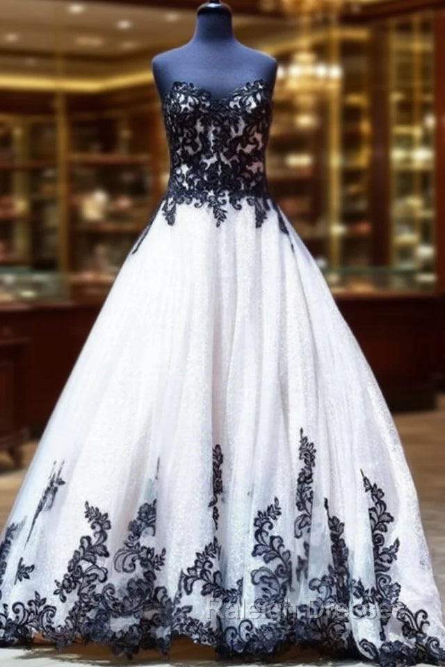 Black Lace Embroidery Wedding Dress Main image