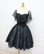 Black Lace Off Shoulder Homecoming Dresses Black Short Prom Dresses