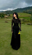 Black Lace A-Line Long Sleeve Prom Dresses Prom Dress Prom Gowns