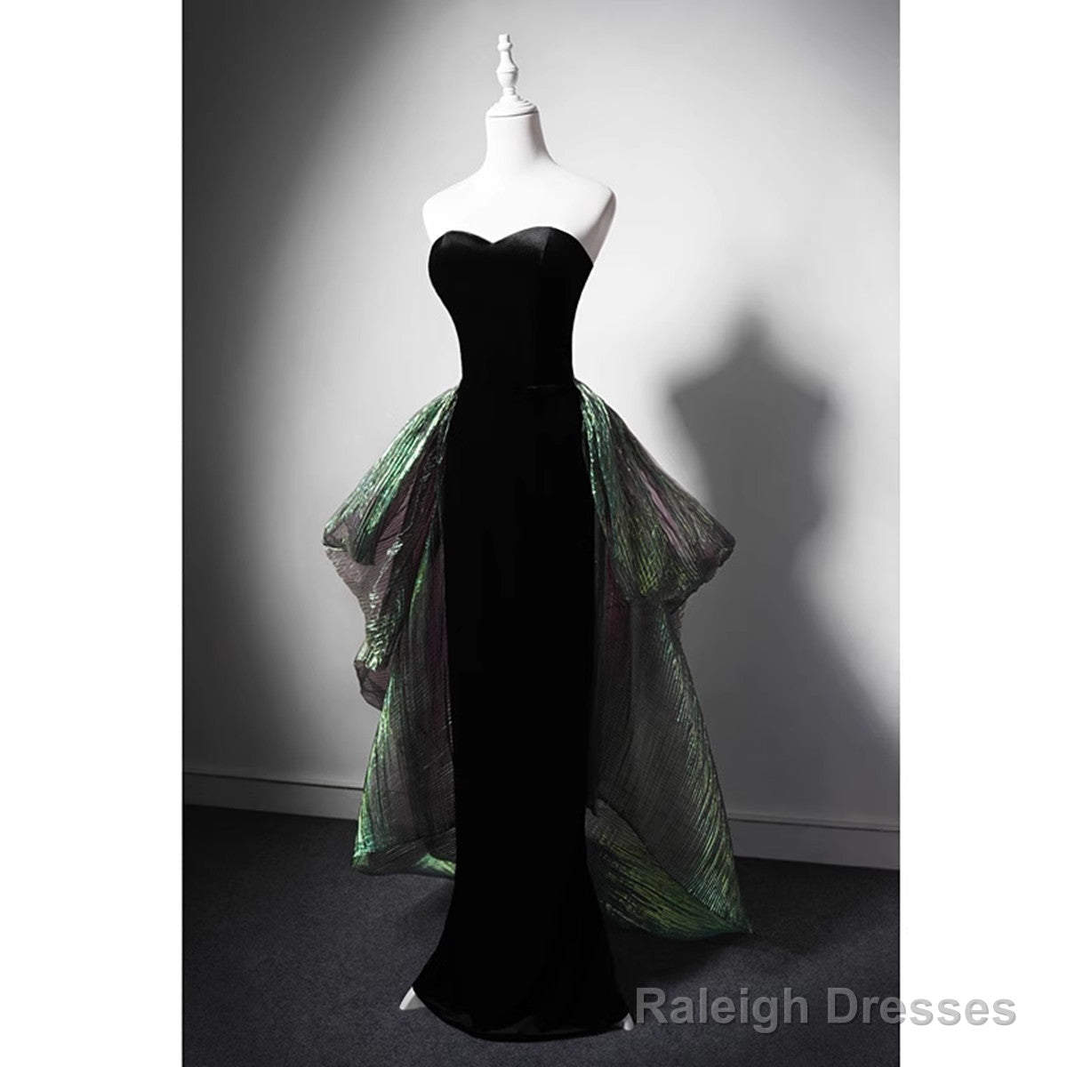 Black Mermaid Velvet Sweetheart Long Prom Dresses Black Prom Dresseses