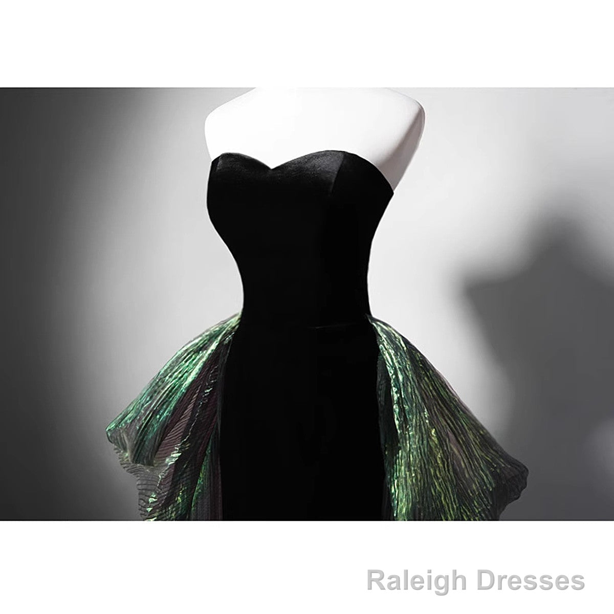 Black Mermaid Velvet Sweetheart Long Party Dress, Black Evening Dress Prom Dress