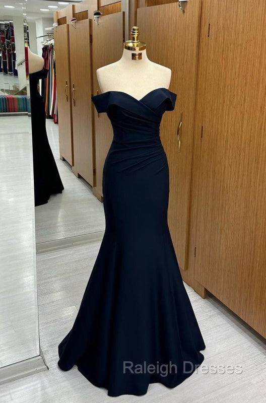 Black Off-the-shoulder Sweetheart Sleeveless Long Mermaid Prom Dress Secondary image
