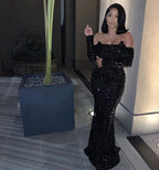 Black Prom Dresses Graduation Prom Dress Prom Dress Sequins