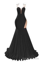Black Prom Dresses Sexy Mermaid Women Prom Dress Sleeveless Open Back