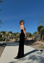 Black Prom Dress Slit Prom Dresses Birthday Outfits