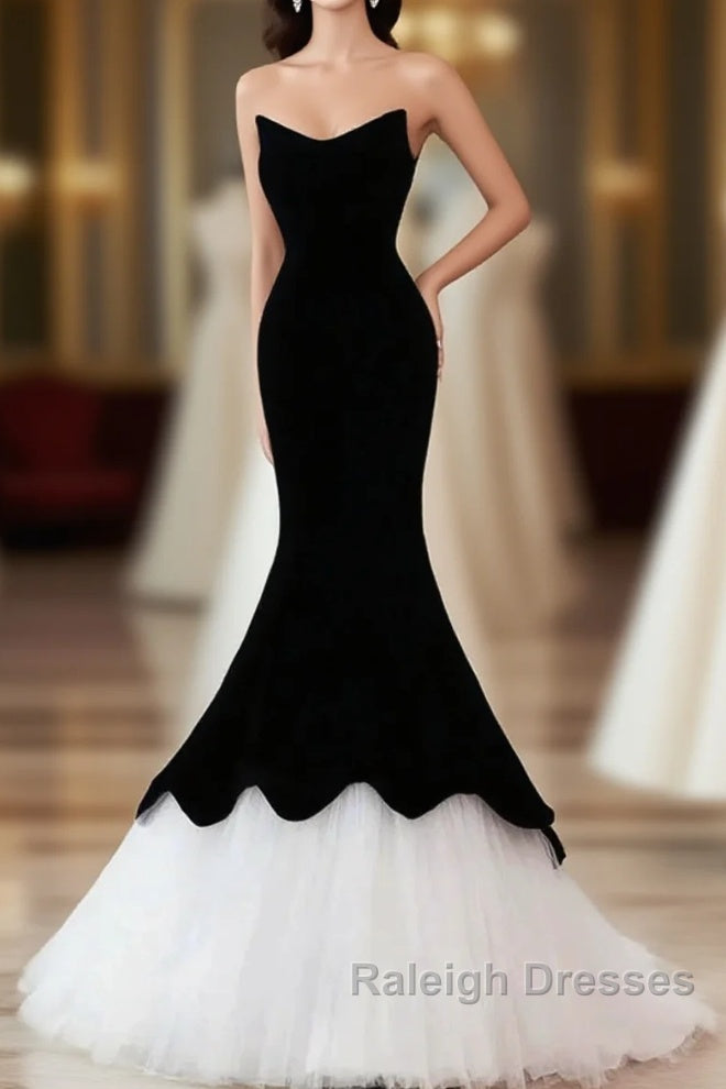 Black Sweetheart Mermaid Tulle Prom Dresses Main image