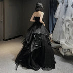Black Sweetheart Tulle Ball Gown Formal Dress Black Long Prom Dress prom dresses shops