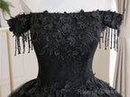 Black Tulle Lace Long Prom Dresses Black Tulle Lace Prom Dresses