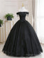 Black Tulle Lace Long Prom Dresses Black Tulle Lace Prom Dresses