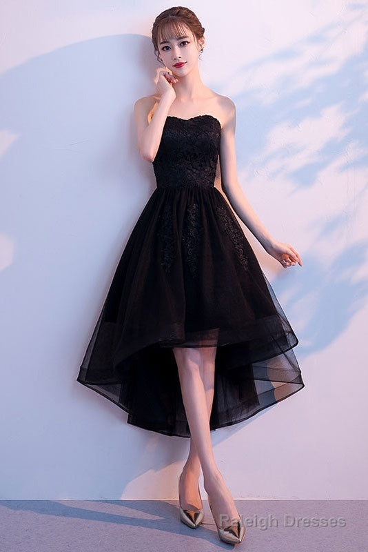Black Tulle Lace Short Prom Dresses Black Homecoming Dresses