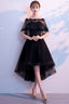 Black Tulle Lace Short Prom Dresses Black Homecoming Dresses