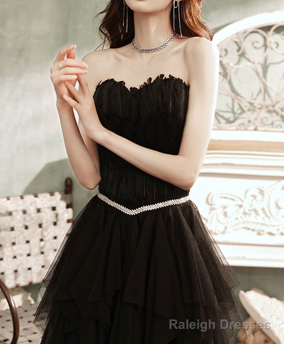 Black Tulle Long Prom Dress Black Tulle Evening Dress Secondary image