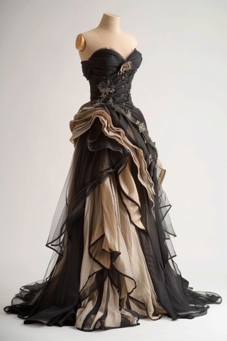 Black Tulle Prom Dress Long Charming Prom Dresses