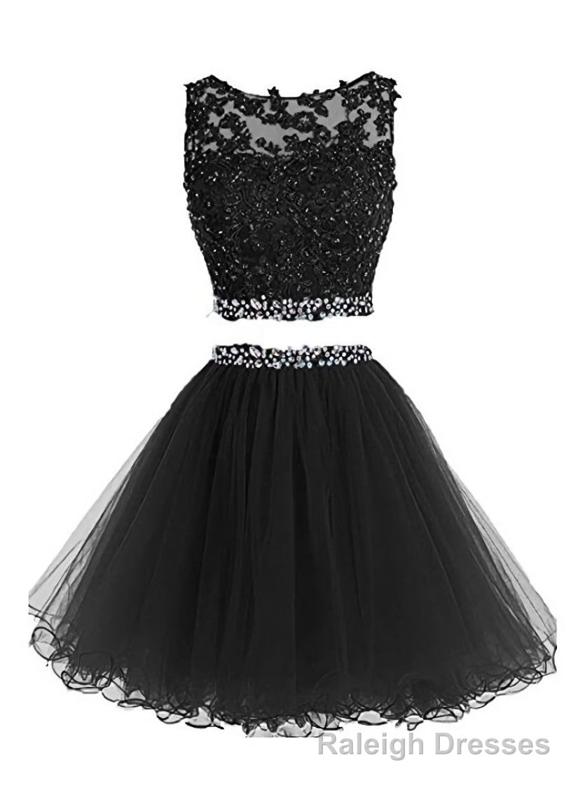 Black Two Piece Tulle Homecoming Dress, Lovely Party Dress Main image