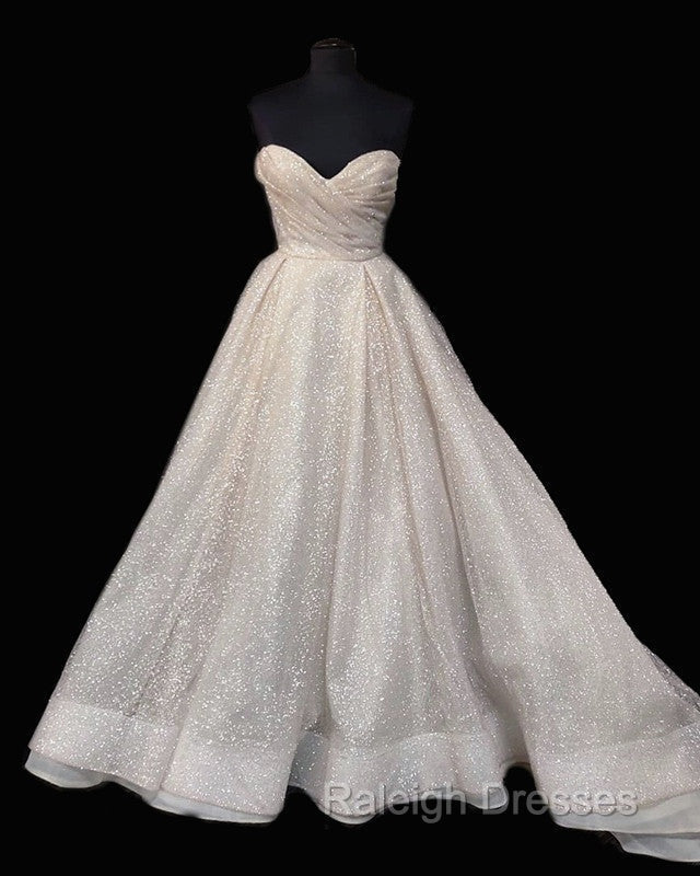 Bling Sequins Wedding Dress Sweetheart Ball Gowns