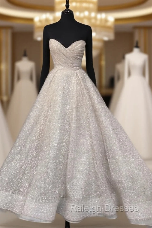 Bling Sequins Wedding Dress Sweetheart Ball Gown Main image