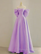 Blue A Line Satin Long Prom Dress Blue Satin Prom Dress