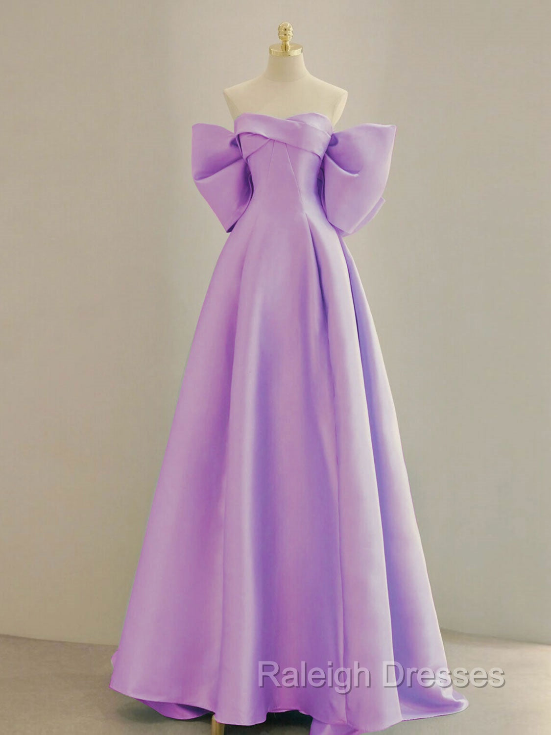 Blue A Line Satin Long Prom Dress Blue Satin Prom Dress