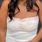 White Strapless Sheath Prom Dresses Long Elegant Prom Dresses