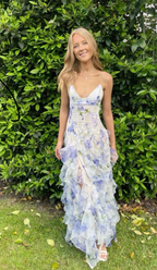 Blue Charming A-Line Spaghetti Strap Prom Dress Prom Dress