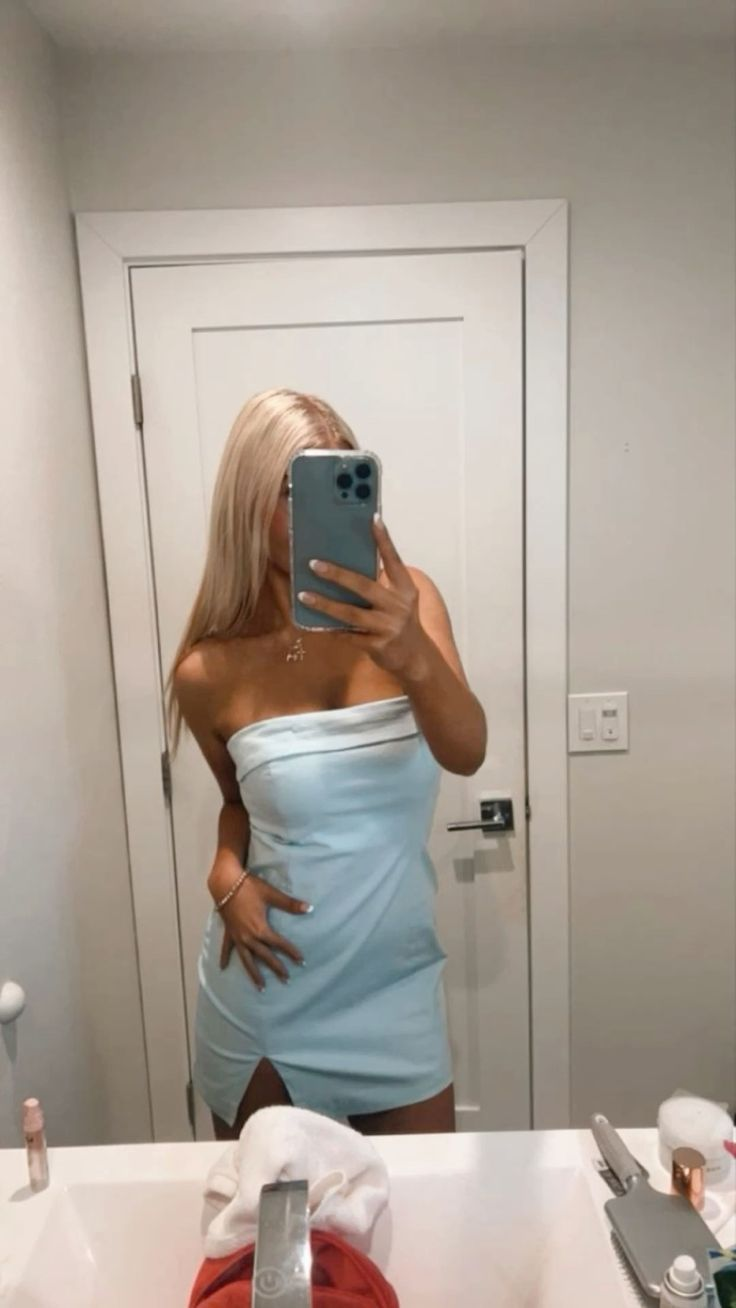 Blue Sheath Homecoming Dresses Short Prom Dresses Secondary image