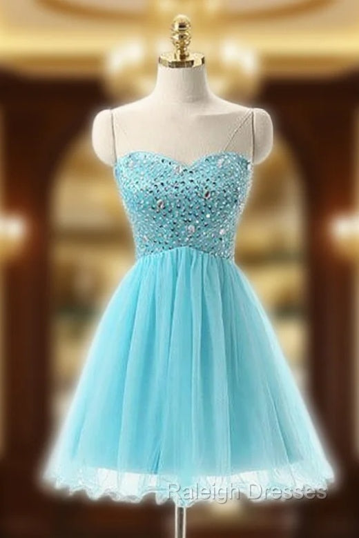 Blue Sweetheart Beading Crystal Homecoming Dress Main image