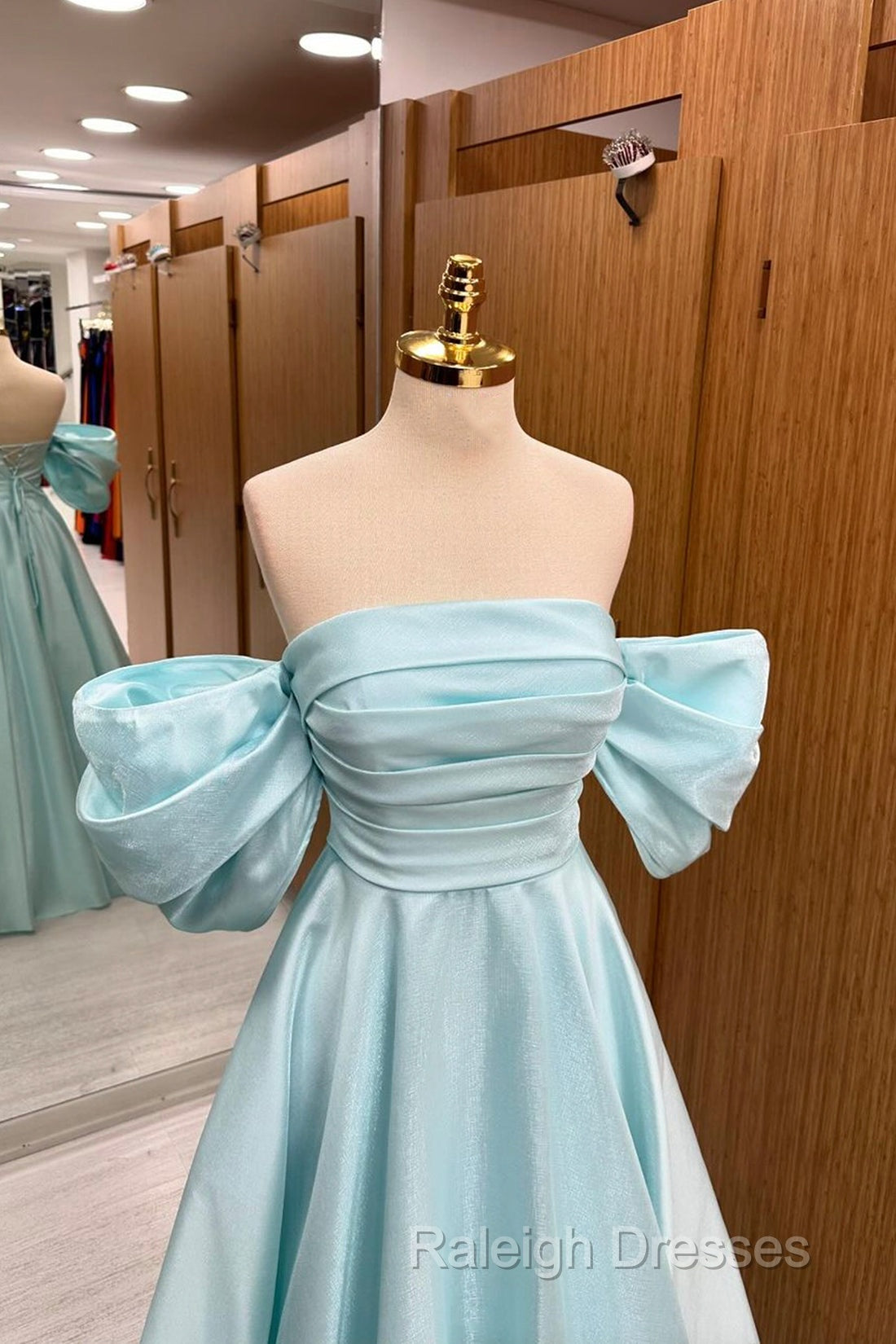 Blue Tulle Floor Length Prom Dress, Beautiful A-Line Formal Evening Dress Secondary image