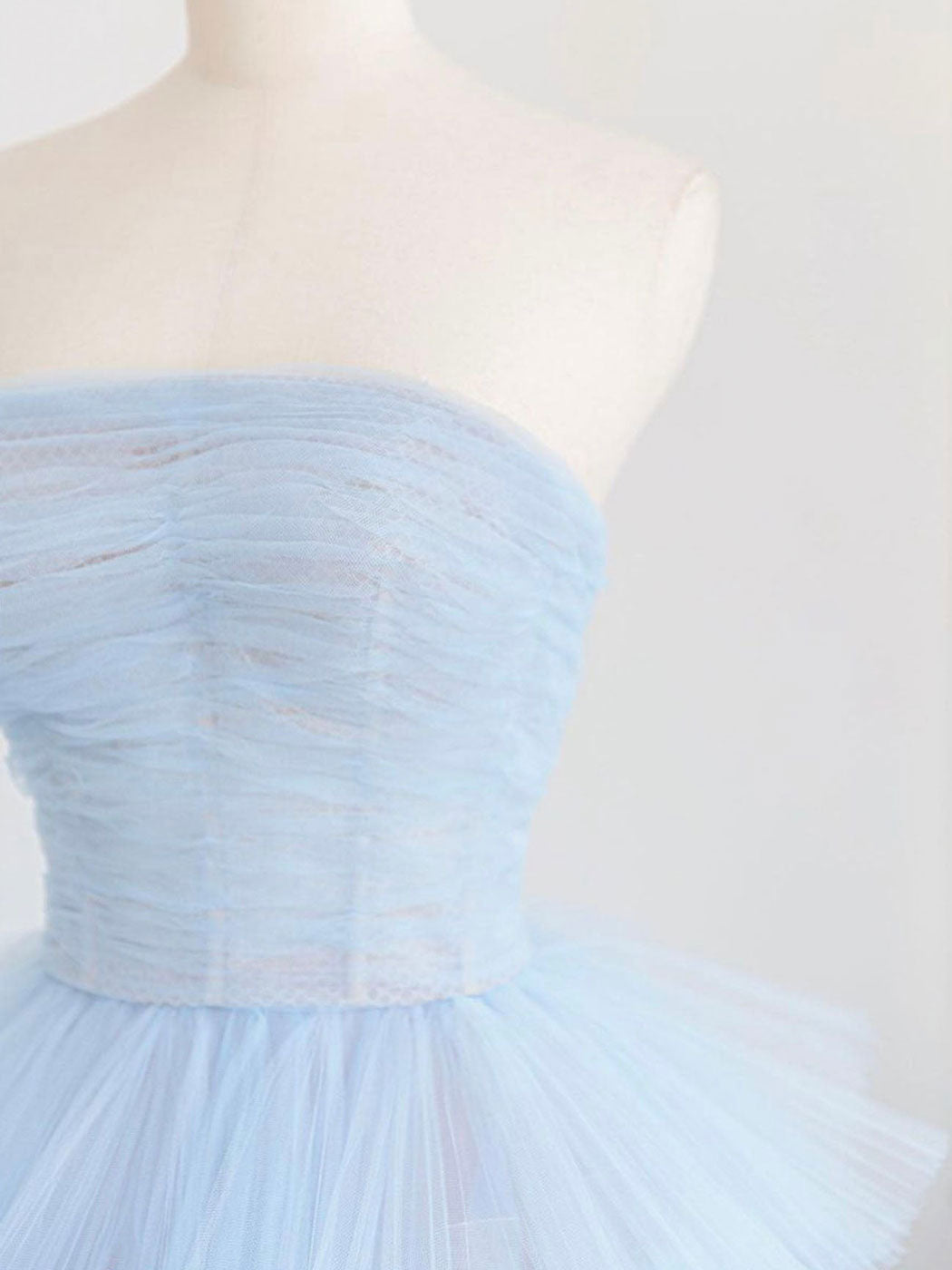 Blue Tulle Long Formal Prom Dress Blue Tulle Long Prom Dress